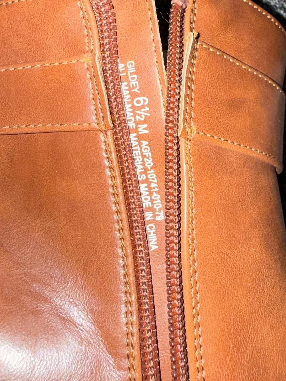 The Limited Cognac Ankle Boots with Snakeskin Buckle Detail